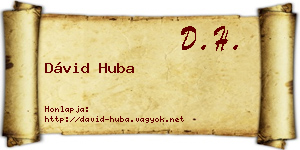 Dávid Huba névjegykártya